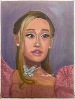 oil portraiture - ariana grande